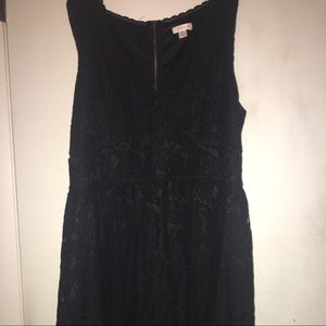 XL Cute Black Lace Dress